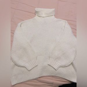 Old Navy Cropped Shaker-Stitch Turtleneck Sweater